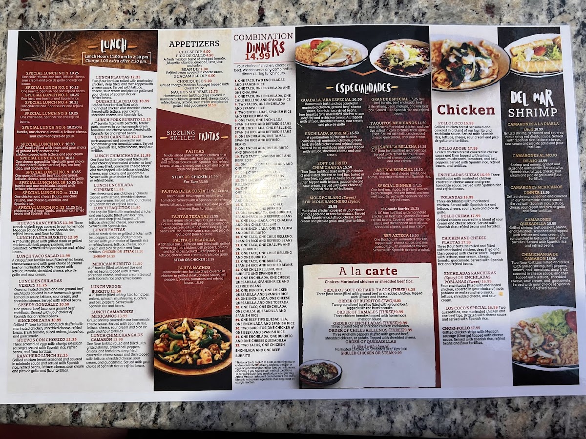 Rey Azteca Mexican Restaurant Palmyra Menu-6